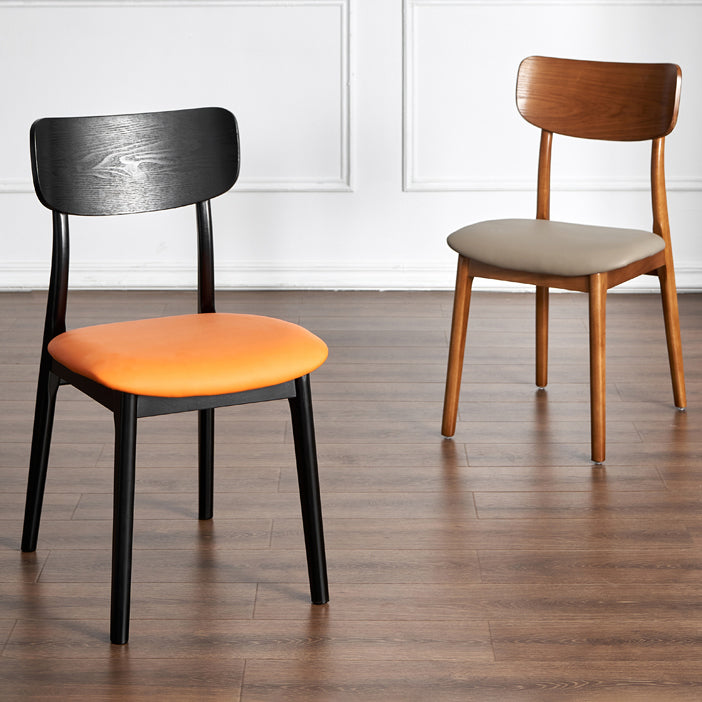 Industrial Style Oak Wood Chair Open Back Side Kitchen Chairs (Set of 2) Clearhalo ' kitchen&dining_furn' 'Dining Chairs' 'Dining Tables & Seating' 'dining_chair' 'furn' 'furn_dining_chair' 'Furniture' 'furniture_dining_chair' 'Kitchen & Dining Furniture' 'kitchen' 4104819