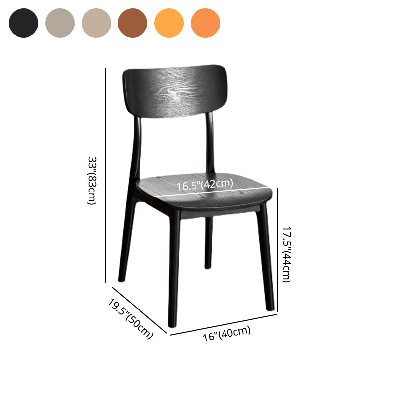 Industrial Style Oak Wood Chair Open Back Side Kitchen Chairs (Set of 2) Clearhalo ' kitchen&dining_furn' 'Dining Chairs' 'Dining Tables & Seating' 'dining_chair' 'furn' 'furn_dining_chair' 'Furniture' 'furniture_dining_chair' 'Kitchen & Dining Furniture' 'kitchen' 4104820