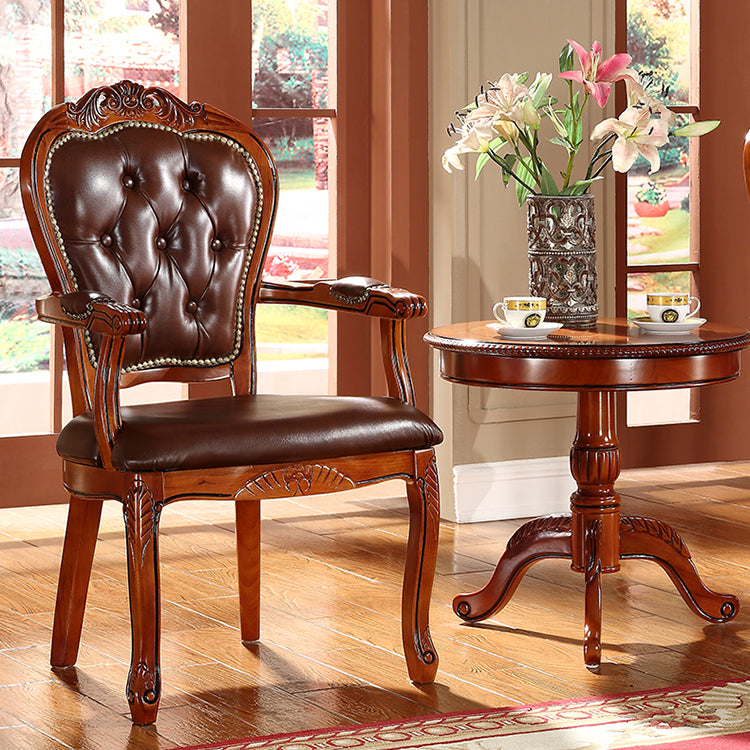 Scandinavian Style Rubberwood Chairs Kitchen Open Back Arm Chair (Set of 2) Clearhalo ' kitchen&dining_furn' 'Dining Chairs' 'Dining Tables & Seating' 'dining_chair' 'furn' 'furn_dining_chair' 'Furniture' 'furniture_dining_chair' 'Kitchen & Dining Furniture' 'kitchen' 4104821