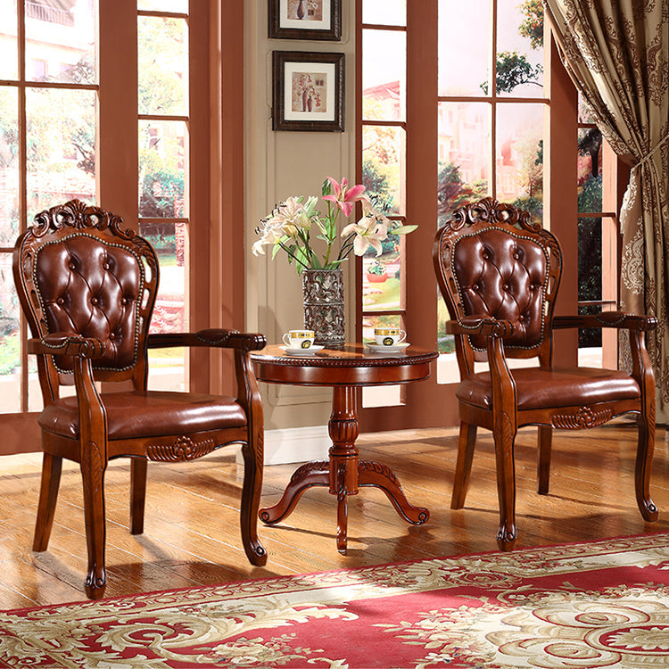 Scandinavian Style Rubberwood Chairs Kitchen Open Back Arm Chair (Set of 2) Clearhalo ' kitchen&dining_furn' 'Dining Chairs' 'Dining Tables & Seating' 'dining_chair' 'furn' 'furn_dining_chair' 'Furniture' 'furniture_dining_chair' 'Kitchen & Dining Furniture' 'kitchen' 4104826