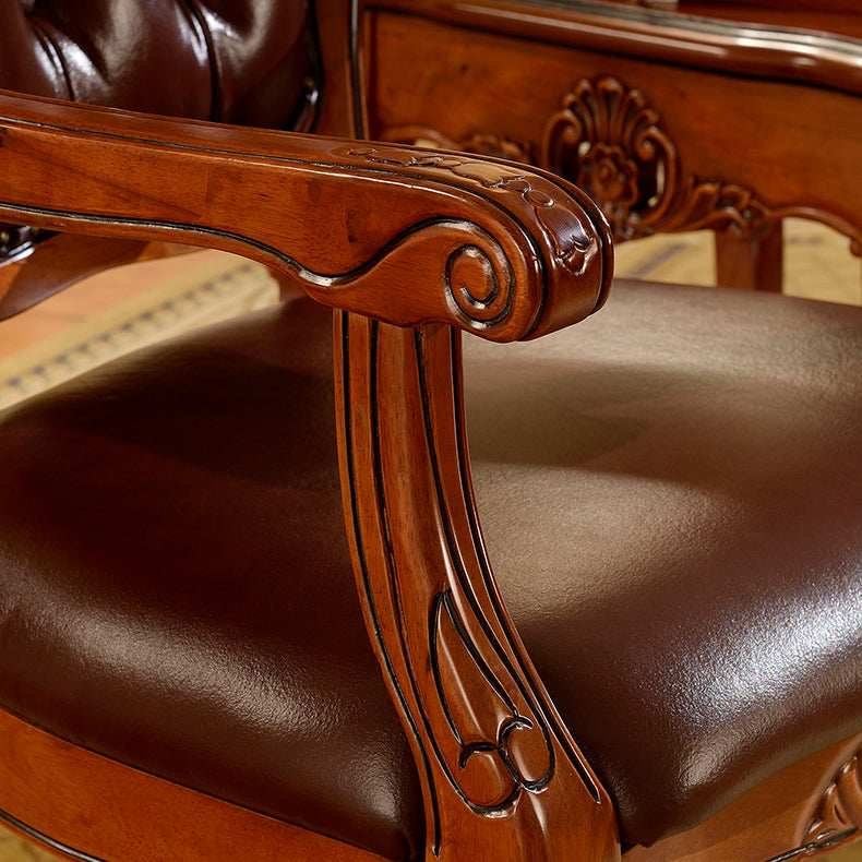 Scandinavian Style Rubberwood Chairs Kitchen Open Back Arm Chair (Set of 2) Clearhalo ' kitchen&dining_furn' 'Dining Chairs' 'Dining Tables & Seating' 'dining_chair' 'furn' 'furn_dining_chair' 'Furniture' 'furniture_dining_chair' 'Kitchen & Dining Furniture' 'kitchen' 4104834