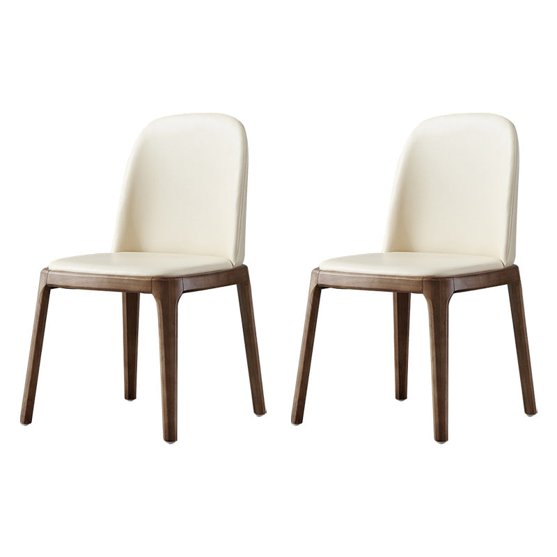 Industrial Home Leather Side Chair Matte Finish Parsons Dining Chair (Set of 2) Beige Clearhalo ' kitchen&dining_furn' 'Dining Chairs' 'Dining Tables & Seating' 'dining_chair' 'furn' 'furn_dining_chair' 'Furniture' 'furniture_dining_chair' 'Kitchen & Dining Furniture' 'kitchen' 4104841
