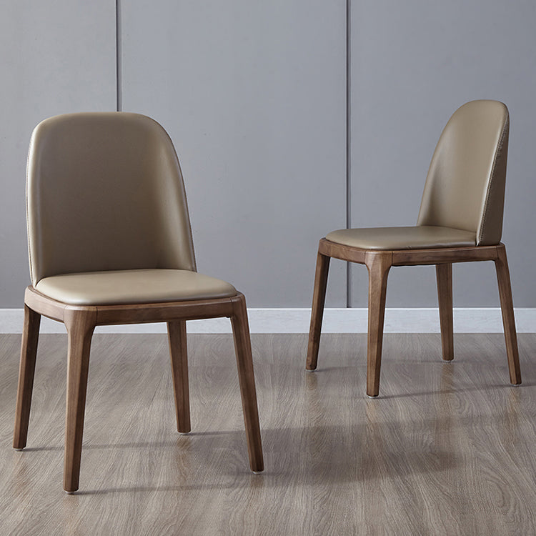 Industrial Home Leather Side Chair Matte Finish Parsons Dining Chair (Set of 2) Clearhalo ' kitchen&dining_furn' 'Dining Chairs' 'Dining Tables & Seating' 'dining_chair' 'furn' 'furn_dining_chair' 'Furniture' 'furniture_dining_chair' 'Kitchen & Dining Furniture' 'kitchen' 4104842