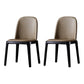Industrial Home Leather Side Chair Matte Finish Parsons Dining Chair (Set of 2) Dark Khaki Clearhalo ' kitchen&dining_furn' 'Dining Chairs' 'Dining Tables & Seating' 'dining_chair' 'furn' 'furn_dining_chair' 'Furniture' 'furniture_dining_chair' 'Kitchen & Dining Furniture' 'kitchen' 4104844