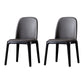 Industrial Home Leather Side Chair Matte Finish Parsons Dining Chair (Set of 2) Dark Gray Clearhalo ' kitchen&dining_furn' 'Dining Chairs' 'Dining Tables & Seating' 'dining_chair' 'furn' 'furn_dining_chair' 'Furniture' 'furniture_dining_chair' 'Kitchen & Dining Furniture' 'kitchen' 4104846