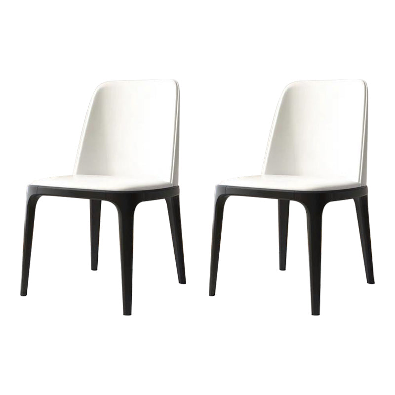 Industrial Home Leather Side Chair Matte Finish Parsons Dining Chair (Set of 2) White Clearhalo ' kitchen&dining_furn' 'Dining Chairs' 'Dining Tables & Seating' 'dining_chair' 'furn' 'furn_dining_chair' 'Furniture' 'furniture_dining_chair' 'Kitchen & Dining Furniture' 'kitchen' 4104847