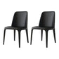 Industrial Home Leather Side Chair Matte Finish Parsons Dining Chair (Set of 2) Black Clearhalo ' kitchen&dining_furn' 'Dining Chairs' 'Dining Tables & Seating' 'dining_chair' 'furn' 'furn_dining_chair' 'Furniture' 'furniture_dining_chair' 'Kitchen & Dining Furniture' 'kitchen' 4104855