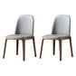 Industrial Home Leather Side Chair Matte Finish Parsons Dining Chair (Set of 2) Light Gray Clearhalo ' kitchen&dining_furn' 'Dining Chairs' 'Dining Tables & Seating' 'dining_chair' 'furn' 'furn_dining_chair' 'Furniture' 'furniture_dining_chair' 'Kitchen & Dining Furniture' 'kitchen' 4104857