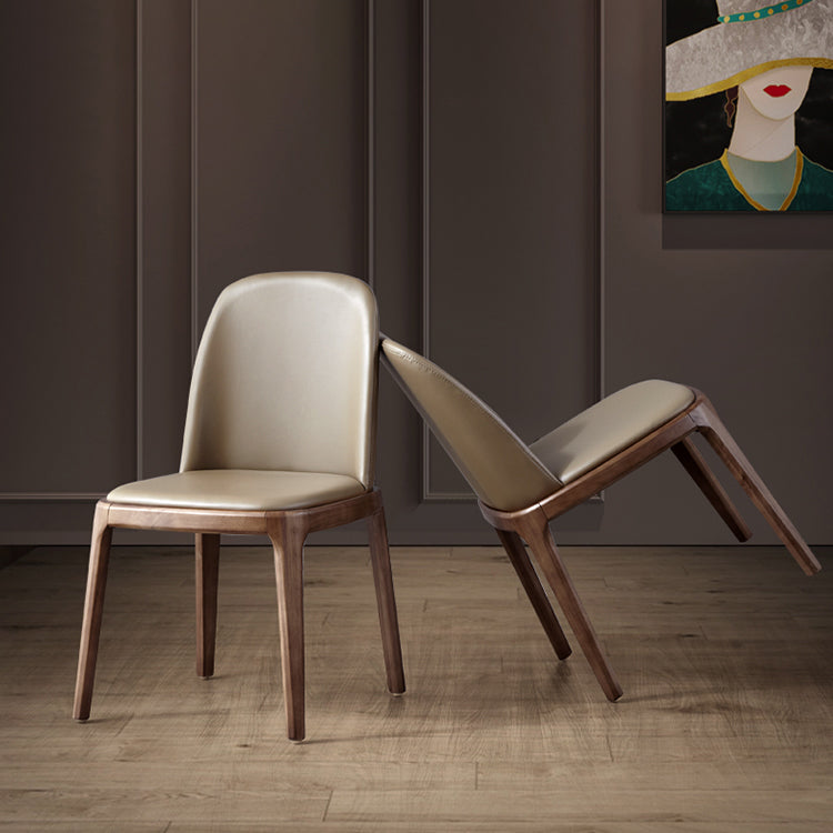 Industrial Home Leather Side Chair Matte Finish Parsons Dining Chair (Set of 2) Clearhalo ' kitchen&dining_furn' 'Dining Chairs' 'Dining Tables & Seating' 'dining_chair' 'furn' 'furn_dining_chair' 'Furniture' 'furniture_dining_chair' 'Kitchen & Dining Furniture' 'kitchen' 4104858