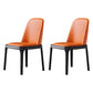 Industrial Home Leather Side Chair Matte Finish Parsons Dining Chair (Set of 2) Orange Clearhalo ' kitchen&dining_furn' 'Dining Chairs' 'Dining Tables & Seating' 'dining_chair' 'furn' 'furn_dining_chair' 'Furniture' 'furniture_dining_chair' 'Kitchen & Dining Furniture' 'kitchen' 4104861