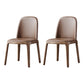 Industrial Home Leather Side Chair Matte Finish Parsons Dining Chair (Set of 2) Coffee Clearhalo ' kitchen&dining_furn' 'Dining Chairs' 'Dining Tables & Seating' 'dining_chair' 'furn' 'furn_dining_chair' 'Furniture' 'furniture_dining_chair' 'Kitchen & Dining Furniture' 'kitchen' 4104864