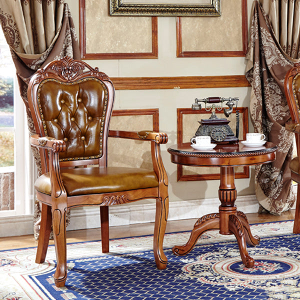 Scandinavian Style Oak Wood Chair Kitchen Dining Solid Back Arm Chairs Clearhalo ' kitchen&dining_furn' 'Dining Chairs' 'Dining Tables & Seating' 'dining_chair' 'furn' 'furn_dining_chair' 'Furniture' 'furniture_dining_chair' 'Kitchen & Dining Furniture' 'kitchen' 4104869