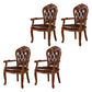 Scandinavian Style Oak Wood Chair Kitchen Dining Solid Back Arm Chairs Dark Brown 4 Piece Set Clearhalo ' kitchen&dining_furn' 'Dining Chairs' 'Dining Tables & Seating' 'dining_chair' 'furn' 'furn_dining_chair' 'Furniture' 'furniture_dining_chair' 'Kitchen & Dining Furniture' 'kitchen' 4104872