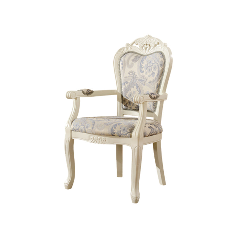 Scandinavian Style Oak Wood Chair Kitchen Dining Solid Back Arm Chairs White 1 Piece Clearhalo ' kitchen&dining_furn' 'Dining Chairs' 'Dining Tables & Seating' 'dining_chair' 'furn' 'furn_dining_chair' 'Furniture' 'furniture_dining_chair' 'Kitchen & Dining Furniture' 'kitchen' 4104873