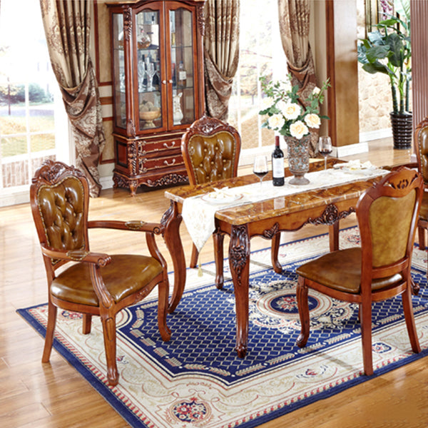 Scandinavian Style Oak Wood Chair Kitchen Dining Solid Back Arm Chairs Clearhalo ' kitchen&dining_furn' 'Dining Chairs' 'Dining Tables & Seating' 'dining_chair' 'furn' 'furn_dining_chair' 'Furniture' 'furniture_dining_chair' 'Kitchen & Dining Furniture' 'kitchen' 4104874