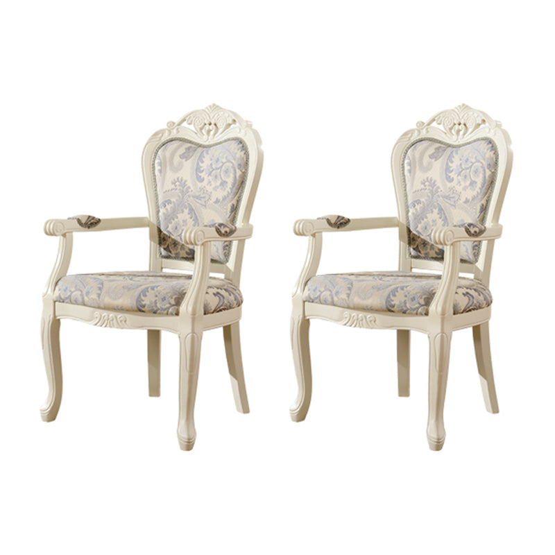 Scandinavian Style Oak Wood Chair Kitchen Dining Solid Back Arm Chairs White 2 Piece Set Clearhalo ' kitchen&dining_furn' 'Dining Chairs' 'Dining Tables & Seating' 'dining_chair' 'furn' 'furn_dining_chair' 'Furniture' 'furniture_dining_chair' 'Kitchen & Dining Furniture' 'kitchen' 4104875