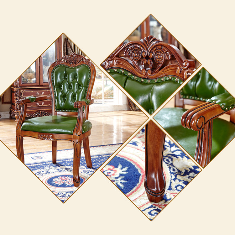 Scandinavian Style Oak Wood Chair Kitchen Dining Solid Back Arm Chairs Clearhalo ' kitchen&dining_furn' 'Dining Chairs' 'Dining Tables & Seating' 'dining_chair' 'furn' 'furn_dining_chair' 'Furniture' 'furniture_dining_chair' 'Kitchen & Dining Furniture' 'kitchen' 4104883