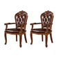 Scandinavian Style Oak Wood Chair Kitchen Dining Solid Back Arm Chairs Brown 2 Piece Set Clearhalo ' kitchen&dining_furn' 'Dining Chairs' 'Dining Tables & Seating' 'dining_chair' 'furn' 'furn_dining_chair' 'Furniture' 'furniture_dining_chair' 'Kitchen & Dining Furniture' 'kitchen' 4104887