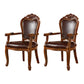 Scandinavian Style Oak Wood Chair Kitchen Dining Solid Back Arm Chairs Light Brown 2 Piece Set Clearhalo ' kitchen&dining_furn' 'Dining Chairs' 'Dining Tables & Seating' 'dining_chair' 'furn' 'furn_dining_chair' 'Furniture' 'furniture_dining_chair' 'Kitchen & Dining Furniture' 'kitchen' 4104890
