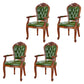 Scandinavian Style Oak Wood Chair Kitchen Dining Solid Back Arm Chairs Green 4 Piece Set Clearhalo ' kitchen&dining_furn' 'Dining Chairs' 'Dining Tables & Seating' 'dining_chair' 'furn' 'furn_dining_chair' 'Furniture' 'furniture_dining_chair' 'Kitchen & Dining Furniture' 'kitchen' 4104897