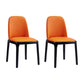 Industrial Ash Parsons Side Chair Leather Matte Finish Dining Chair (Set of 2) Orange Clearhalo ' kitchen&dining_furn' 'Dining Chairs' 'Dining Tables & Seating' 'dining_chair' 'furn' 'furn_dining_chair' 'Furniture' 'furniture_dining_chair' 'Kitchen & Dining Furniture' 'kitchen' 4104900