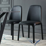 Industrial Ash Parsons Side Chair Leather Matte Finish Dining Chair (Set of 2) Clearhalo ' kitchen&dining_furn' 'Dining Chairs' 'Dining Tables & Seating' 'dining_chair' 'furn' 'furn_dining_chair' 'Furniture' 'furniture_dining_chair' 'Kitchen & Dining Furniture' 'kitchen' 4104904
