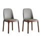 Industrial Ash Parsons Side Chair Leather Matte Finish Dining Chair (Set of 2) Grey Clearhalo ' kitchen&dining_furn' 'Dining Chairs' 'Dining Tables & Seating' 'dining_chair' 'furn' 'furn_dining_chair' 'Furniture' 'furniture_dining_chair' 'Kitchen & Dining Furniture' 'kitchen' 4104906