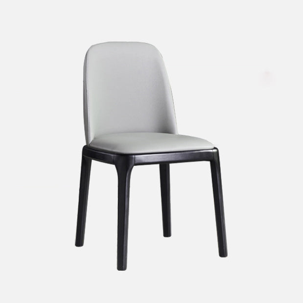 Industrial Ash Parsons Side Chair Leather Matte Finish Dining Chair (Set of 2) Clearhalo ' kitchen&dining_furn' 'Dining Chairs' 'Dining Tables & Seating' 'dining_chair' 'furn' 'furn_dining_chair' 'Furniture' 'furniture_dining_chair' 'Kitchen & Dining Furniture' 'kitchen' 4104907