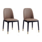 Industrial Ash Parsons Side Chair Leather Matte Finish Dining Chair (Set of 2) Brown Clearhalo ' kitchen&dining_furn' 'Dining Chairs' 'Dining Tables & Seating' 'dining_chair' 'furn' 'furn_dining_chair' 'Furniture' 'furniture_dining_chair' 'Kitchen & Dining Furniture' 'kitchen' 4104911