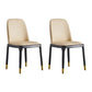 Industrial Ash Parsons Side Chair Leather Matte Finish Dining Chair (Set of 2) Khaki Clearhalo ' kitchen&dining_furn' 'Dining Chairs' 'Dining Tables & Seating' 'dining_chair' 'furn' 'furn_dining_chair' 'Furniture' 'furniture_dining_chair' 'Kitchen & Dining Furniture' 'kitchen' 4104914