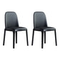 Industrial Ash Parsons Side Chair Leather Matte Finish Dining Chair (Set of 2) Black Clearhalo ' kitchen&dining_furn' 'Dining Chairs' 'Dining Tables & Seating' 'dining_chair' 'furn' 'furn_dining_chair' 'Furniture' 'furniture_dining_chair' 'Kitchen & Dining Furniture' 'kitchen' 4104915