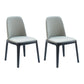 Industrial Ash Parsons Side Chair Leather Matte Finish Dining Chair (Set of 2) Smoke Gray Clearhalo ' kitchen&dining_furn' 'Dining Chairs' 'Dining Tables & Seating' 'dining_chair' 'furn' 'furn_dining_chair' 'Furniture' 'furniture_dining_chair' 'Kitchen & Dining Furniture' 'kitchen' 4104917