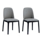 Industrial Ash Parsons Side Chair Leather Matte Finish Dining Chair (Set of 2) Dark Gray Clearhalo ' kitchen&dining_furn' 'Dining Chairs' 'Dining Tables & Seating' 'dining_chair' 'furn' 'furn_dining_chair' 'Furniture' 'furniture_dining_chair' 'Kitchen & Dining Furniture' 'kitchen' 4104925