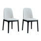 Industrial Ash Parsons Side Chair Leather Matte Finish Dining Chair (Set of 2) Gloss White Clearhalo ' kitchen&dining_furn' 'Dining Chairs' 'Dining Tables & Seating' 'dining_chair' 'furn' 'furn_dining_chair' 'Furniture' 'furniture_dining_chair' 'Kitchen & Dining Furniture' 'kitchen' 4104928