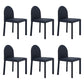 Contemporary Style Dining Chair Kitchen Armless Side Chair with Metal Legs Dark Blue 6 Piece Set Clearhalo ' kitchen&dining_furn' 'Dining Chairs' 'Dining Tables & Seating' 'dining_chair' 'furn' 'furn_dining_chair' 'Furniture' 'furniture_dining_chair' 'Kitchen & Dining Furniture' 'kitchen' 4104935