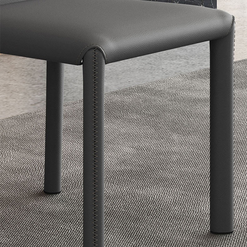 Contemporary Style Dining Chair Kitchen Armless Side Chair with Metal Legs Clearhalo ' kitchen&dining_furn' 'Dining Chairs' 'Dining Tables & Seating' 'dining_chair' 'furn' 'furn_dining_chair' 'Furniture' 'furniture_dining_chair' 'Kitchen & Dining Furniture' 'kitchen' 4104943