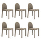 Contemporary Style Dining Chair Kitchen Armless Side Chair with Metal Legs Gray-Khaki 6 Piece Set Clearhalo ' kitchen&dining_furn' 'Dining Chairs' 'Dining Tables & Seating' 'dining_chair' 'furn' 'furn_dining_chair' 'Furniture' 'furniture_dining_chair' 'Kitchen & Dining Furniture' 'kitchen' 4104946