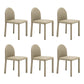 Contemporary Style Dining Chair Kitchen Armless Side Chair with Metal Legs Light Khaki 6 Piece Set Clearhalo ' kitchen&dining_furn' 'Dining Chairs' 'Dining Tables & Seating' 'dining_chair' 'furn' 'furn_dining_chair' 'Furniture' 'furniture_dining_chair' 'Kitchen & Dining Furniture' 'kitchen' 4104953