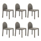 Contemporary Style Dining Chair Kitchen Armless Side Chair with Metal Legs Grey 6 Piece Set Clearhalo ' kitchen&dining_furn' 'Dining Chairs' 'Dining Tables & Seating' 'dining_chair' 'furn' 'furn_dining_chair' 'Furniture' 'furniture_dining_chair' 'Kitchen & Dining Furniture' 'kitchen' 4104957