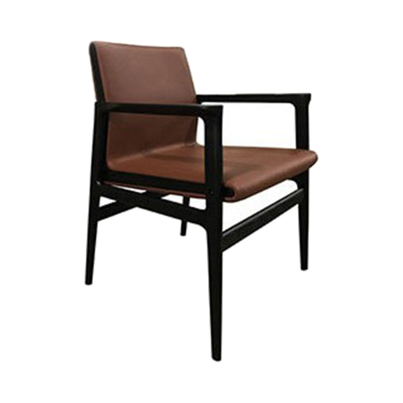 Traditional Style Ash Wood Chairs Solid Back Arm Dining Room Chair Set Brown 1 Piece Clearhalo ' kitchen&dining_furn' 'Dining Chairs' 'Dining Tables & Seating' 'dining_chair' 'furn' 'furn_dining_chair' 'Furniture' 'furniture_dining_chair' 'Kitchen & Dining Furniture' 'kitchen' 4104969