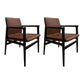 Traditional Style Ash Wood Chairs Solid Back Arm Dining Room Chair Set Brown 2 Piece Set Clearhalo ' kitchen&dining_furn' 'Dining Chairs' 'Dining Tables & Seating' 'dining_chair' 'furn' 'furn_dining_chair' 'Furniture' 'furniture_dining_chair' 'Kitchen & Dining Furniture' 'kitchen' 4104970
