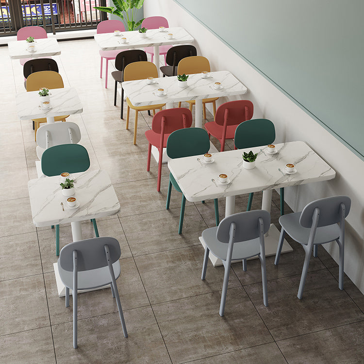 Contemporary Style Dining Chair Plastic Dining Armless Side Chairs for Kitchen (Set of 4) Clearhalo ' kitchen&dining_furn' 'Dining Chairs' 'Dining Tables & Seating' 'dining_chair' 'furn' 'furn_dining_chair' 'Furniture' 'furniture_dining_chair' 'Kitchen & Dining Furniture' 'kitchen' 4104987