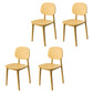 Contemporary Style Dining Chair Plastic Dining Armless Side Chairs for Kitchen (Set of 4) Yellow Clearhalo ' kitchen&dining_furn' 'Dining Chairs' 'Dining Tables & Seating' 'dining_chair' 'furn' 'furn_dining_chair' 'Furniture' 'furniture_dining_chair' 'Kitchen & Dining Furniture' 'kitchen' 4104991