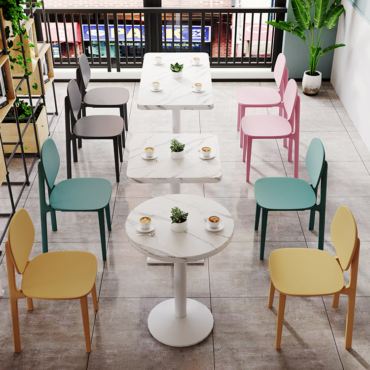 Contemporary Style Dining Chair Plastic Dining Armless Side Chairs for Kitchen (Set of 4) Clearhalo ' kitchen&dining_furn' 'Dining Chairs' 'Dining Tables & Seating' 'dining_chair' 'furn' 'furn_dining_chair' 'Furniture' 'furniture_dining_chair' 'Kitchen & Dining Furniture' 'kitchen' 4105002