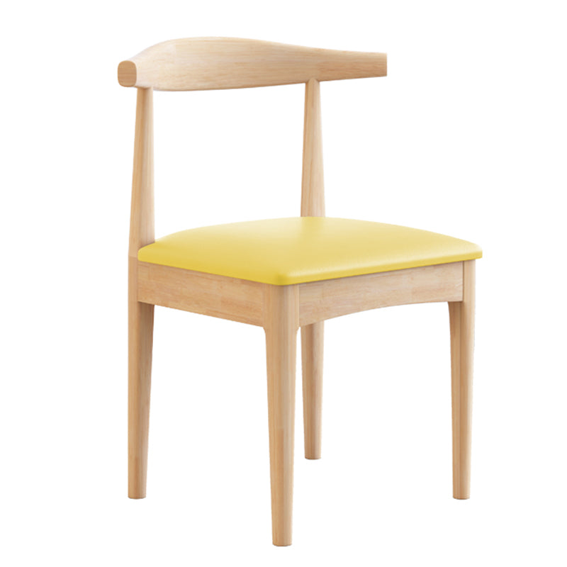 Traditional Style Indoor Side Chair Open Back Upholstered Single Dining Room Chair Fluorescent Yellow Clearhalo ' kitchen&dining_furn' 'Dining Chairs' 'Dining Tables & Seating' 'dining_chair' 'furn' 'furn_dining_chair' 'Furniture' 'furniture_dining_chair' 'Kitchen & Dining Furniture' 'kitchen' 4105008
