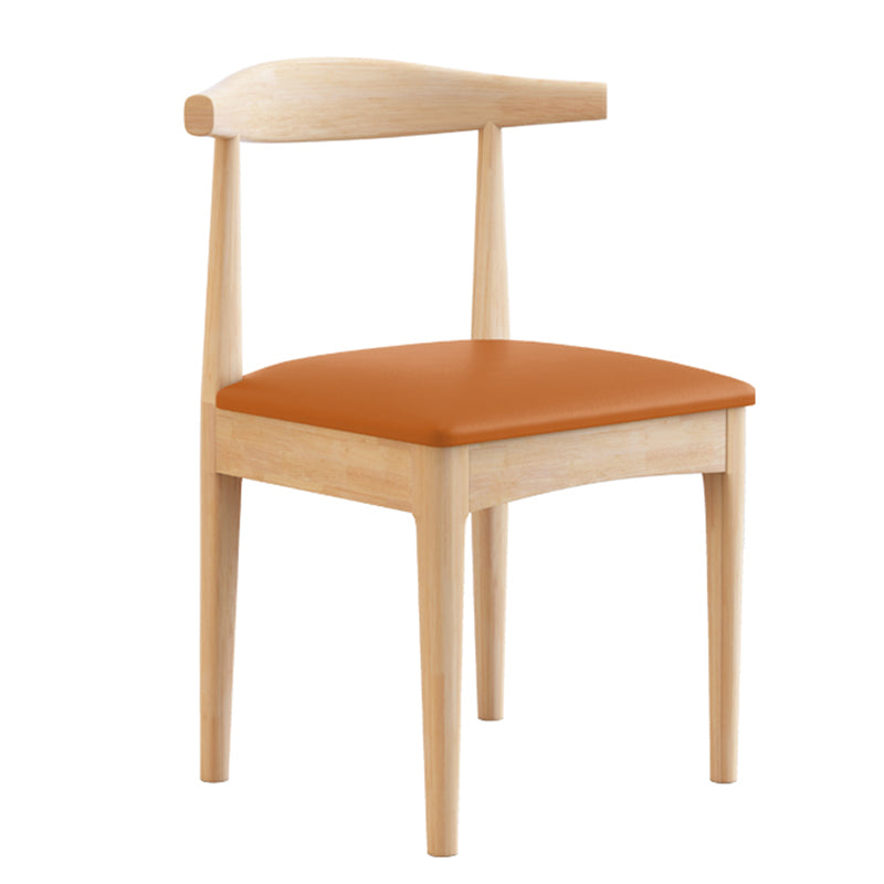 Traditional Style Indoor Side Chair Open Back Upholstered Single Dining Room Chair Orange-Red Clearhalo ' kitchen&dining_furn' 'Dining Chairs' 'Dining Tables & Seating' 'dining_chair' 'furn' 'furn_dining_chair' 'Furniture' 'furniture_dining_chair' 'Kitchen & Dining Furniture' 'kitchen' 4105021