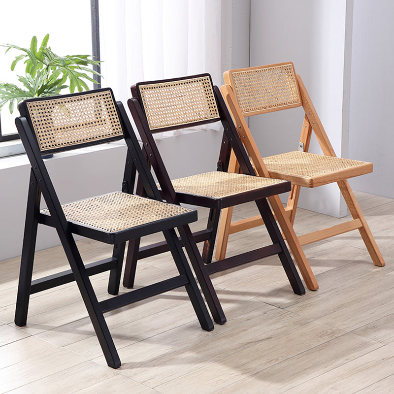 Country Style Aged Wood Dining Chair Cane Back Armless Open Back Dining Side Chair Clearhalo ' kitchen&dining_furn' 'Dining Chairs' 'Dining Tables & Seating' 'dining_chair' 'furn' 'furn_dining_chair' 'Furniture' 'furniture_dining_chair' 'Kitchen & Dining Furniture' 'kitchen' 4105033