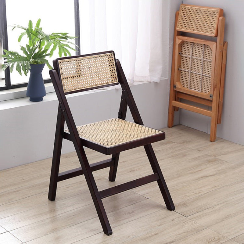 Country Style Aged Wood Dining Chair Cane Back Armless Open Back Dining Side Chair Clearhalo ' kitchen&dining_furn' 'Dining Chairs' 'Dining Tables & Seating' 'dining_chair' 'furn' 'furn_dining_chair' 'Furniture' 'furniture_dining_chair' 'Kitchen & Dining Furniture' 'kitchen' 4105038