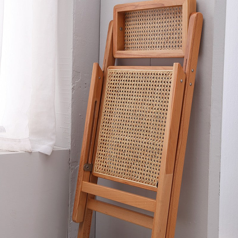 Country Style Aged Wood Dining Chair Cane Back Armless Open Back Dining Side Chair Clearhalo ' kitchen&dining_furn' 'Dining Chairs' 'Dining Tables & Seating' 'dining_chair' 'furn' 'furn_dining_chair' 'Furniture' 'furniture_dining_chair' 'Kitchen & Dining Furniture' 'kitchen' 4105046