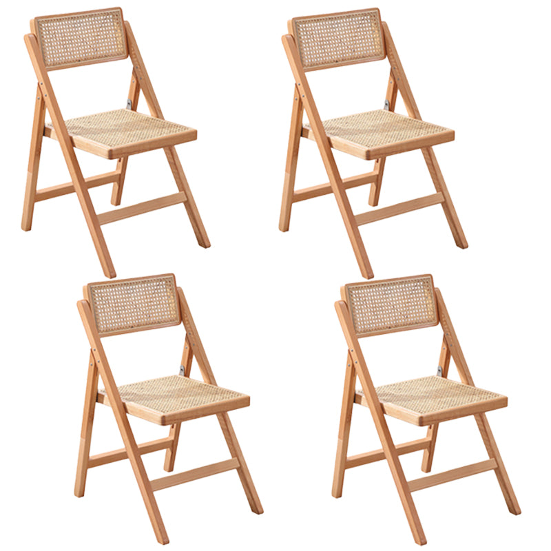 Country Style Aged Wood Dining Chair Cane Back Armless Open Back Dining Side Chair Wood 4 Piece Set Clearhalo ' kitchen&dining_furn' 'Dining Chairs' 'Dining Tables & Seating' 'dining_chair' 'furn' 'furn_dining_chair' 'Furniture' 'furniture_dining_chair' 'Kitchen & Dining Furniture' 'kitchen' 4105049